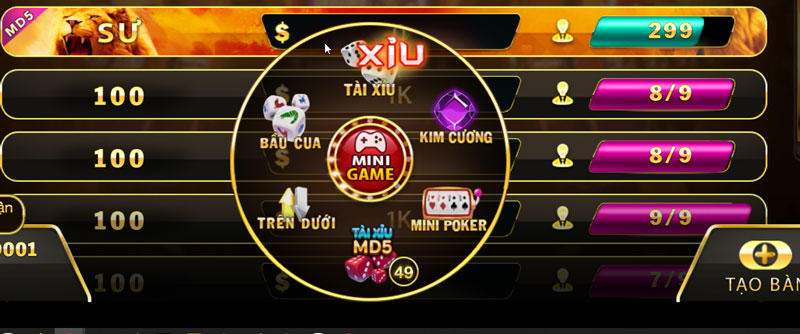 Tìm hiểu về trò chơi Mini Game trên Dưới tại Top88