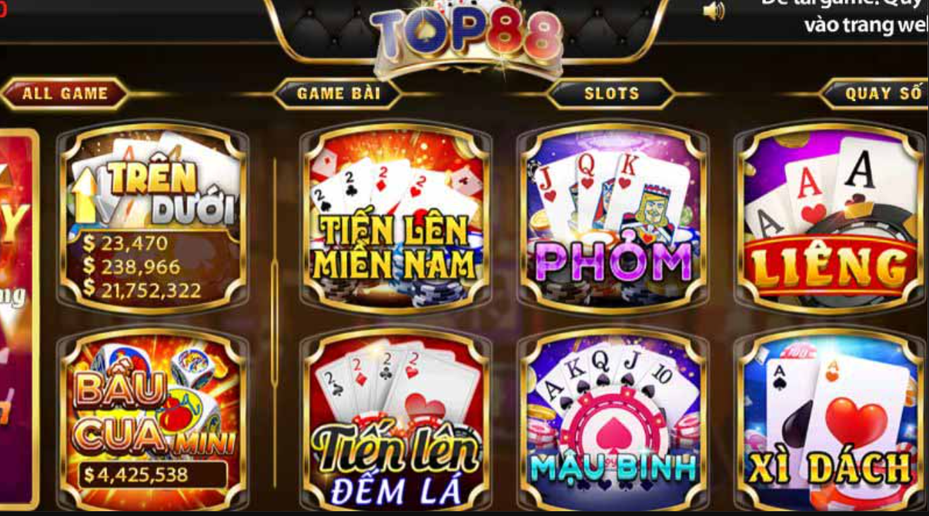 Top88 Cung cấp các trò chơi công bằng